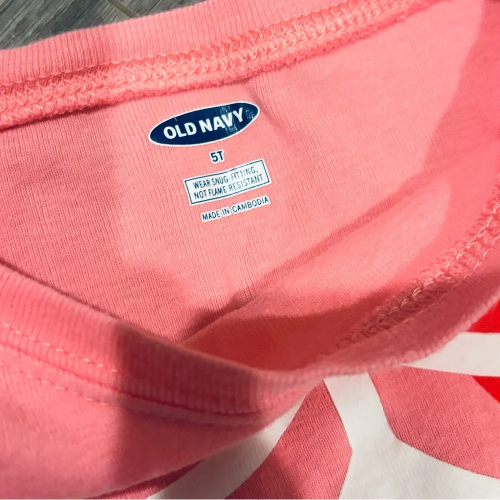 Old Navy kids 5T pink coral Halloween skeleton pj pajama set long sleeve pants - Picture 10 of 10